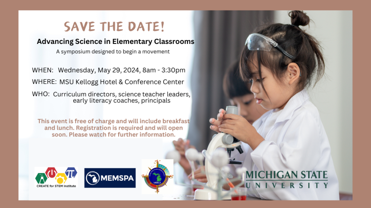 Registration is open! Advancing Science in Elementary Classrooms: A Call to Action