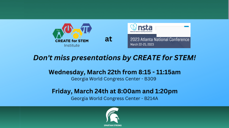 CREATE at 2023 NSTA annual conference in Atlanta