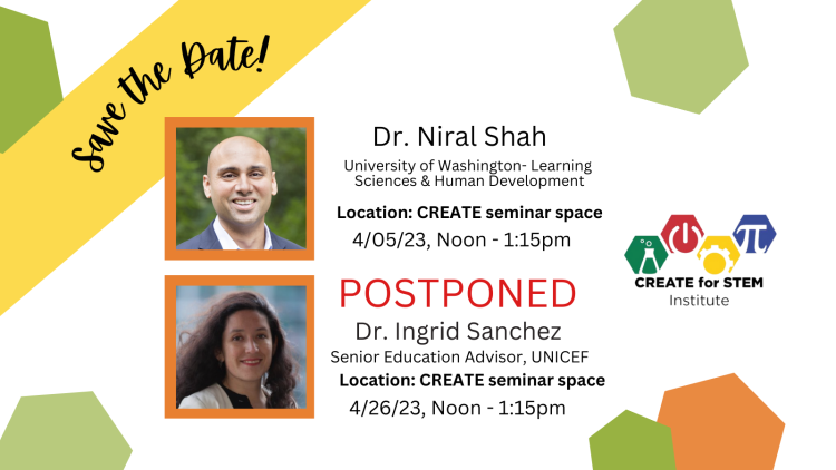 Dr. Niral Shah, April 5th, 2023, Noon in the CREATE seminar space