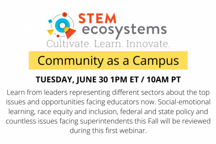 STEM ecosystems logo and even description