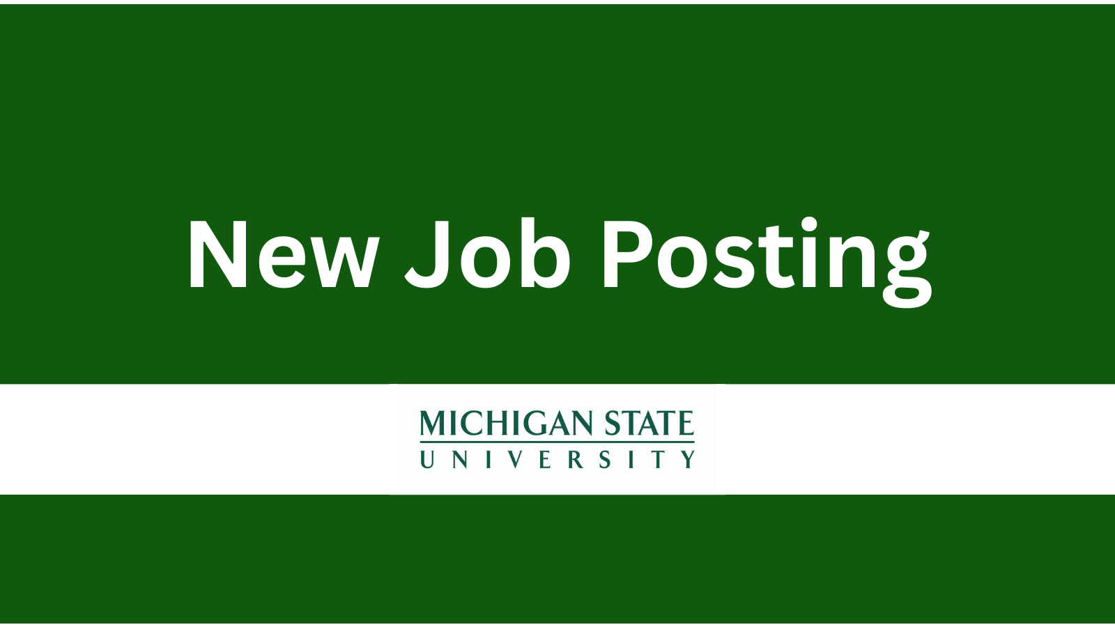New Job posting, MSU logo