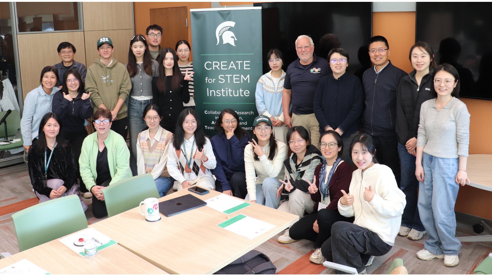 Group of pre-service teachers from NJU with members of CREATE