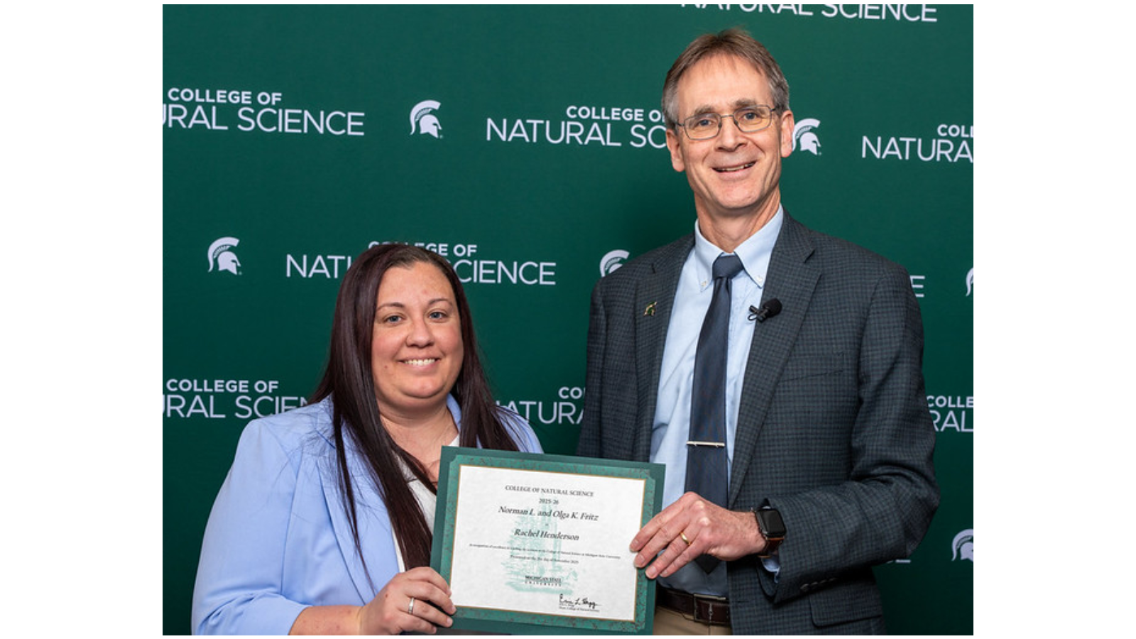 Rachel Henderson and Dean Eric Hegg