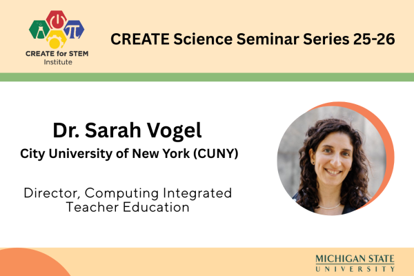 Sarah Vogel, CUNY, Director, Computing Integrated Teacher Education