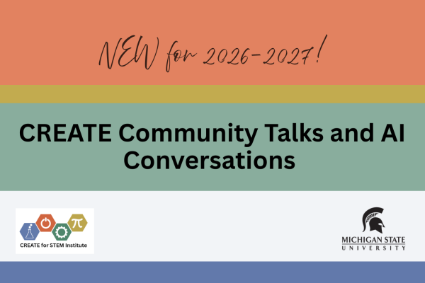 New for 26-27, CREATE Community Talks and AI Conversations