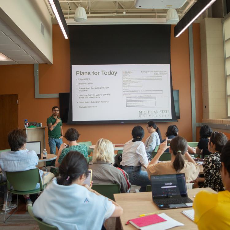 Danny Caballero presenting