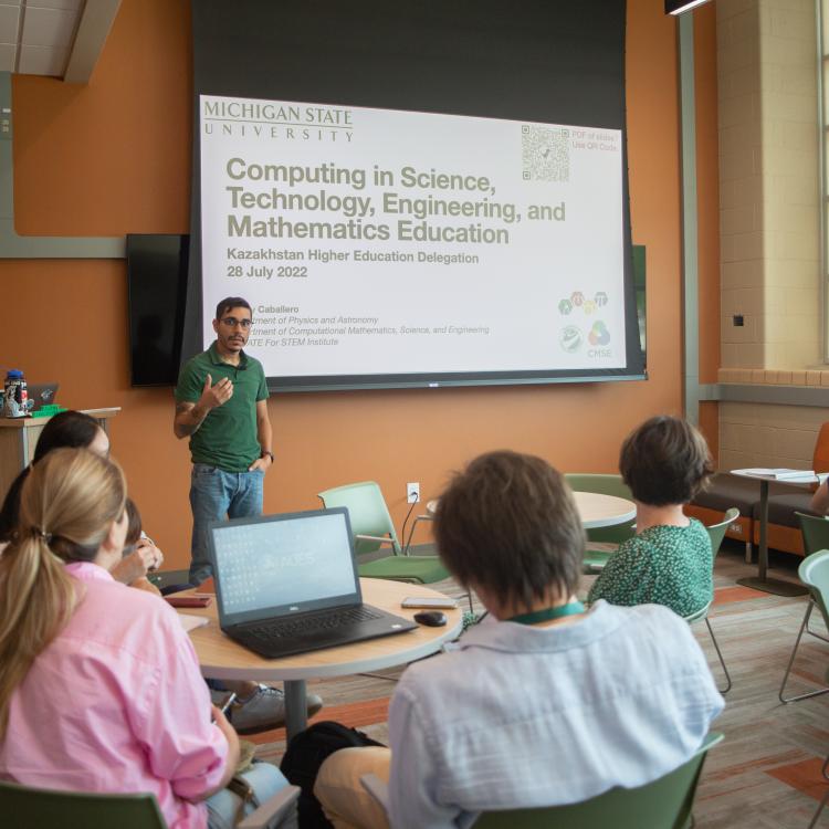 Danny Caballero presenting