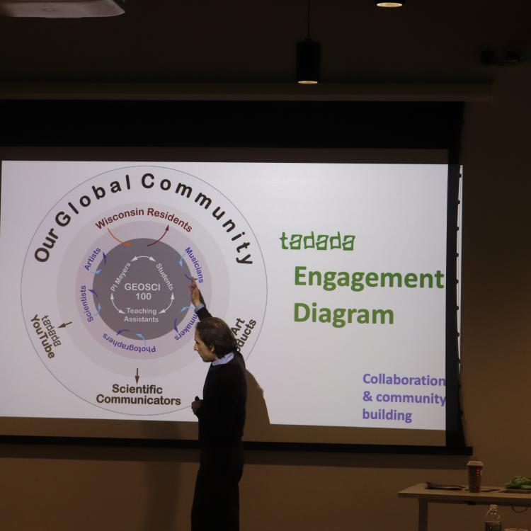 Stephen Meyers presenting