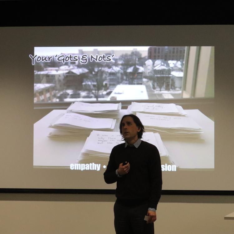 Stephen Meyers presenting