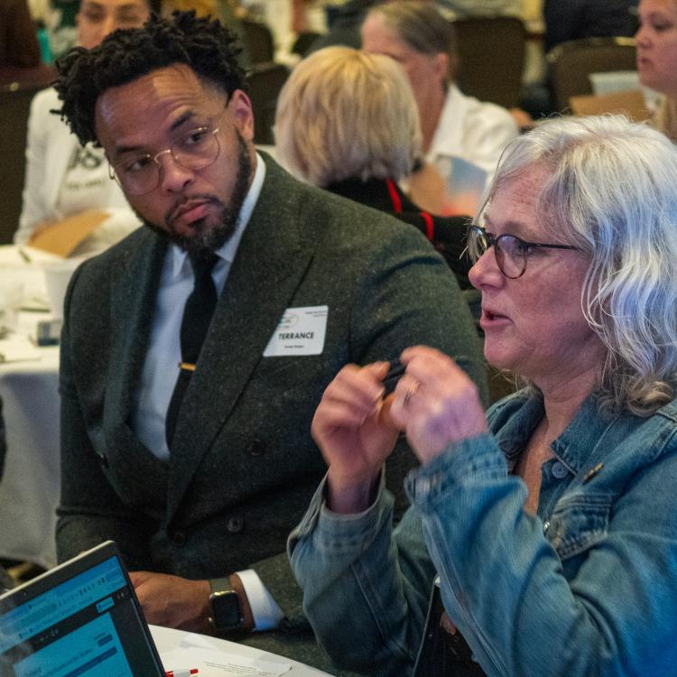 Terrance and female attendee