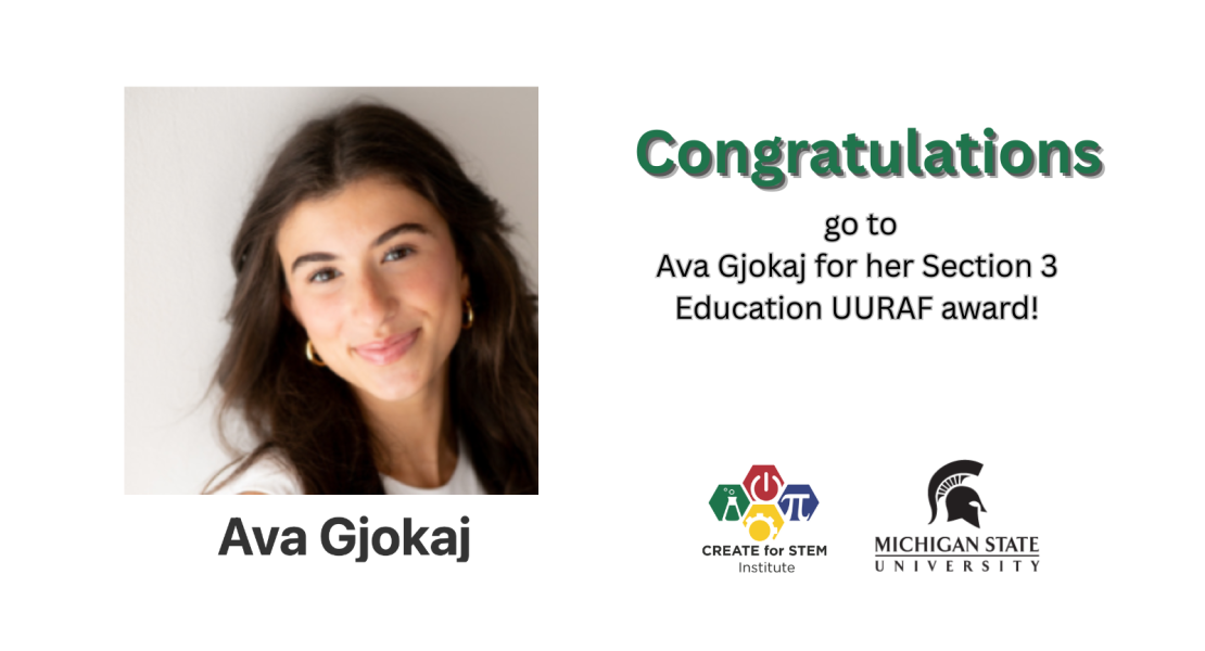 Congratulations to Ava Gjokaj, Section 3 UURAF award