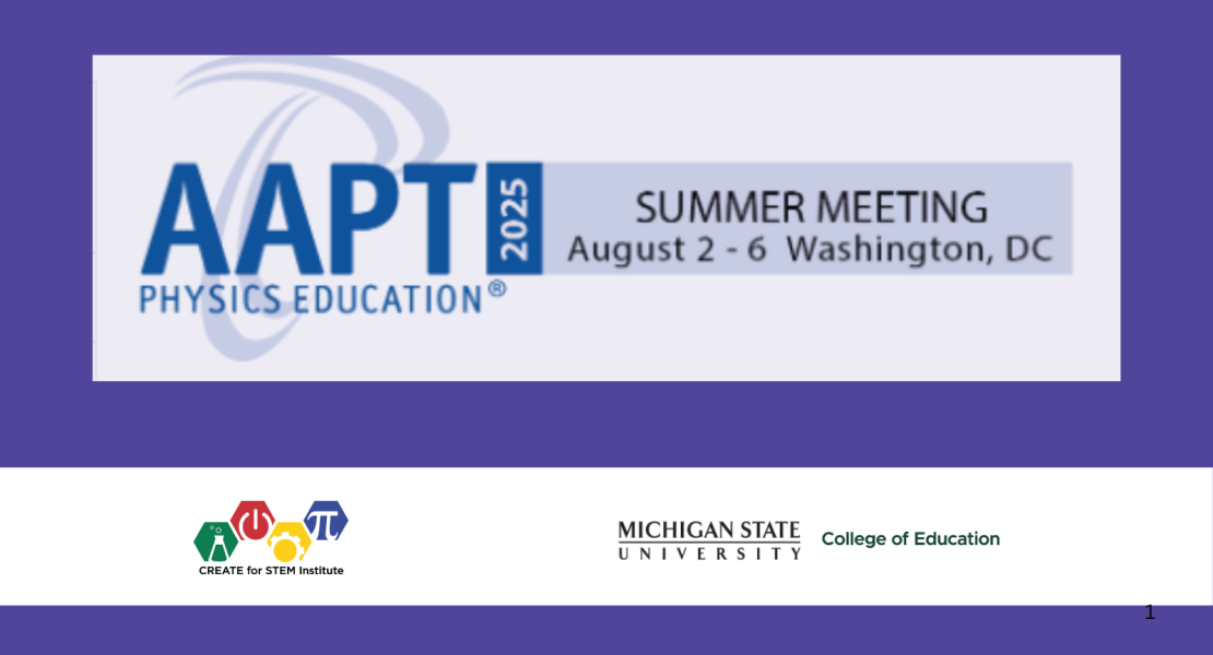 AAPT 2025 Summer Meeting, August 2-6, Washington, DC