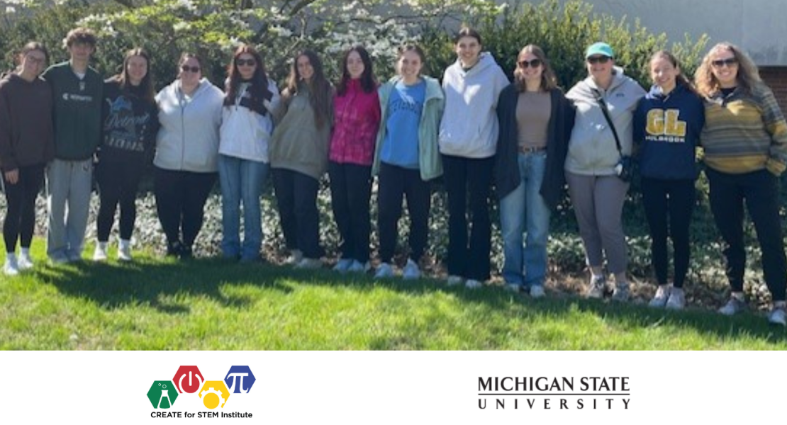 Attendees of the May 2025 MiTEN project outside of Erickson Hall, including Kara Haas and Cory Miller