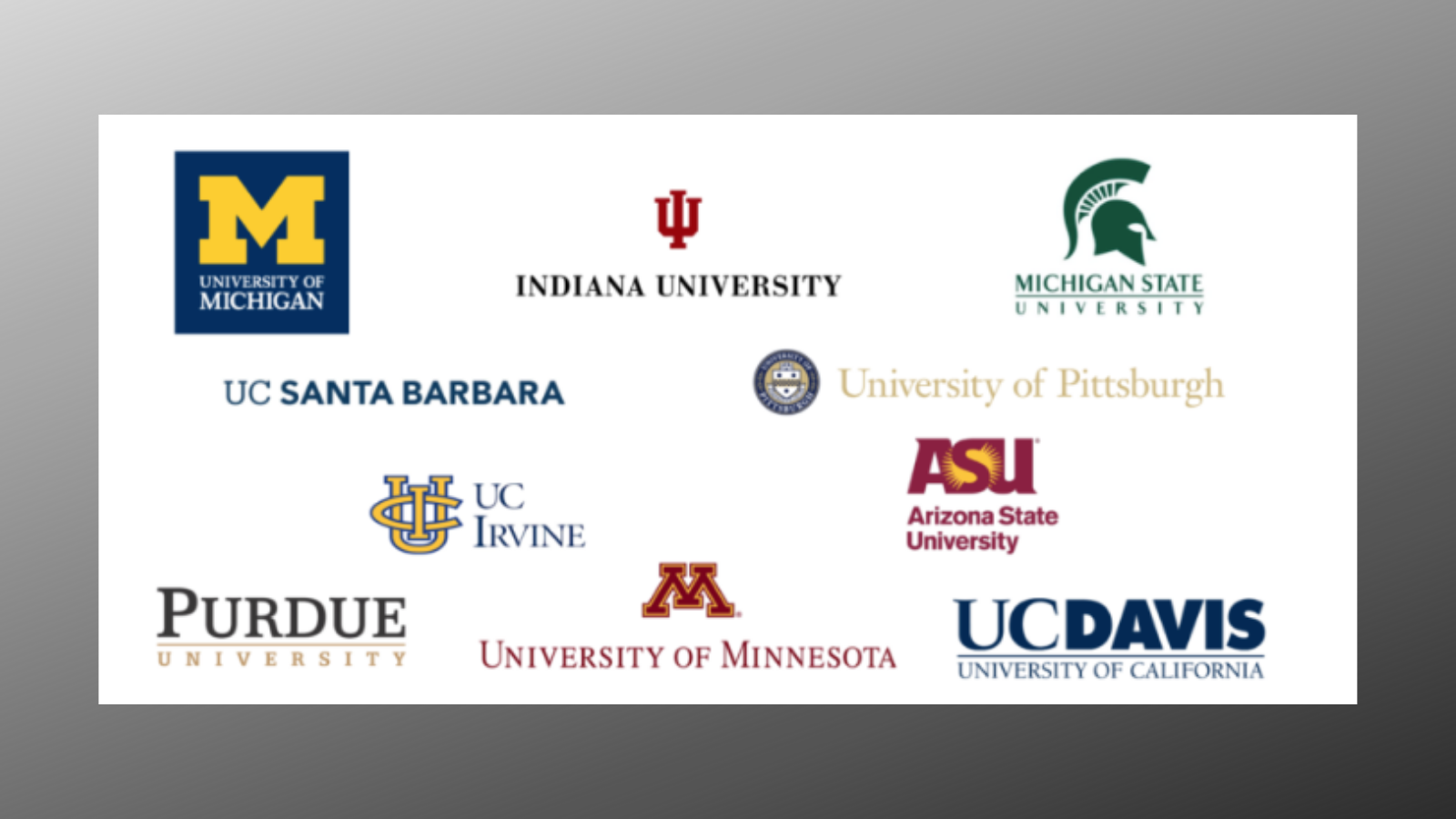 10 universities  logos belonging to SEISMIC