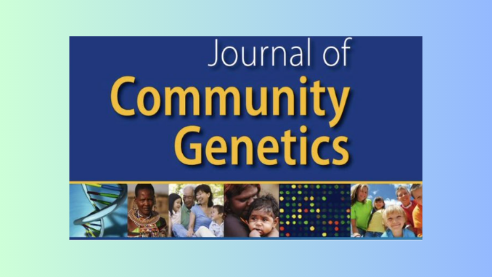 Cover of hournal of Community Genetics